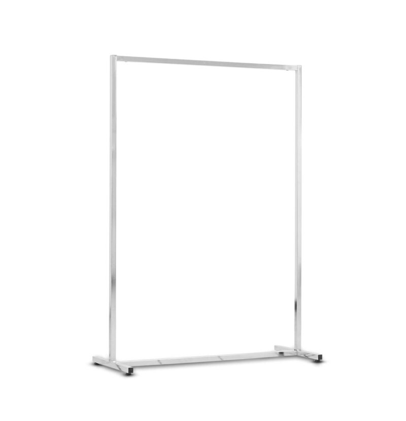 Portant droit boutique chromée L.85xP.45xH.155 cm