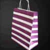 Sac papier kraft rayures Aubergine L35xP14xH40 cm x50