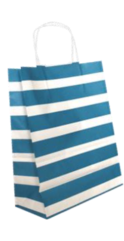 Sac papier kraft Turquoise L24xP12xH31 cm