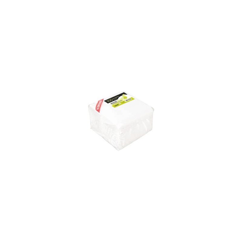 100 Serviettes blanches 2 pli