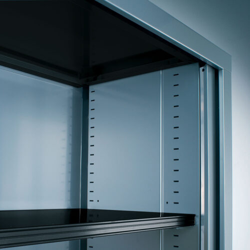 Armoire monobloc Bi-couleur portes à rideaux H.198 cm – Image 3