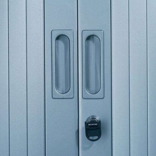 Armoire monobloc monocouleur portes à rideaux H.198 cm – Image 3