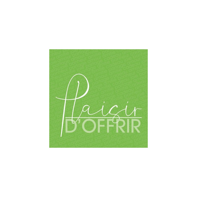 Alternative view of 500 Étiquettes "Plaisir d'offrir" carré