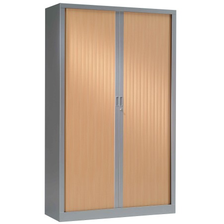 Alternative view of Armoire monobloc portes à rideaux H.198 cm