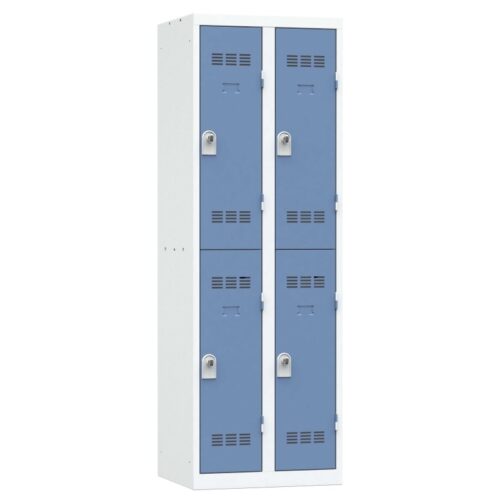 Vestiaire 2 colonnes multicases 80cm monobloc soudé