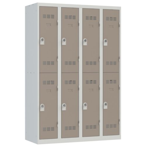 Alternative view of Vestiaire 4 colonnes multicases 120cm monobloc soudé