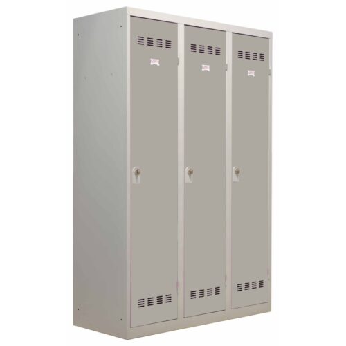 Alternative view of Vestiaires 3 colonnes monobloc soudé industrie salissante