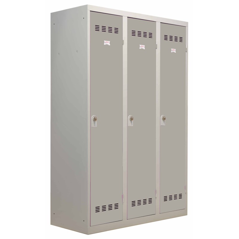 Alternative view of Vestiaires 3 colonnes monobloc soudé industrie salissante