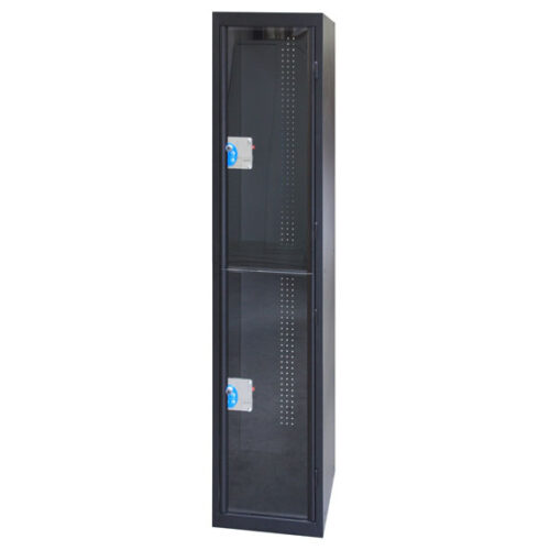 Vestiaire consigne métallique à monnayeur – portes transparentes